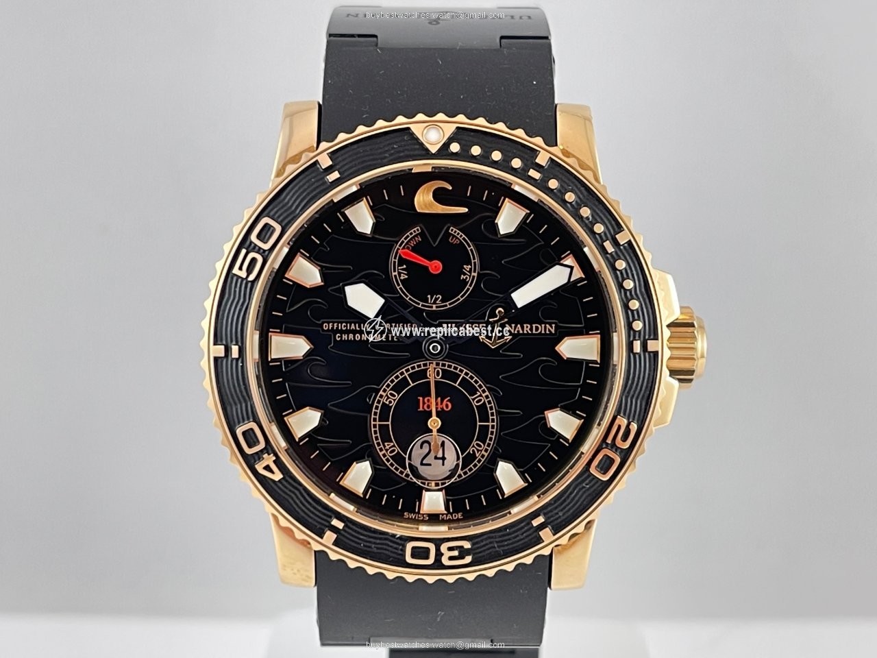 Ulysse Nardin Maxi Marine Diver Mens watch Unisex Automatic Rose gold 266-37