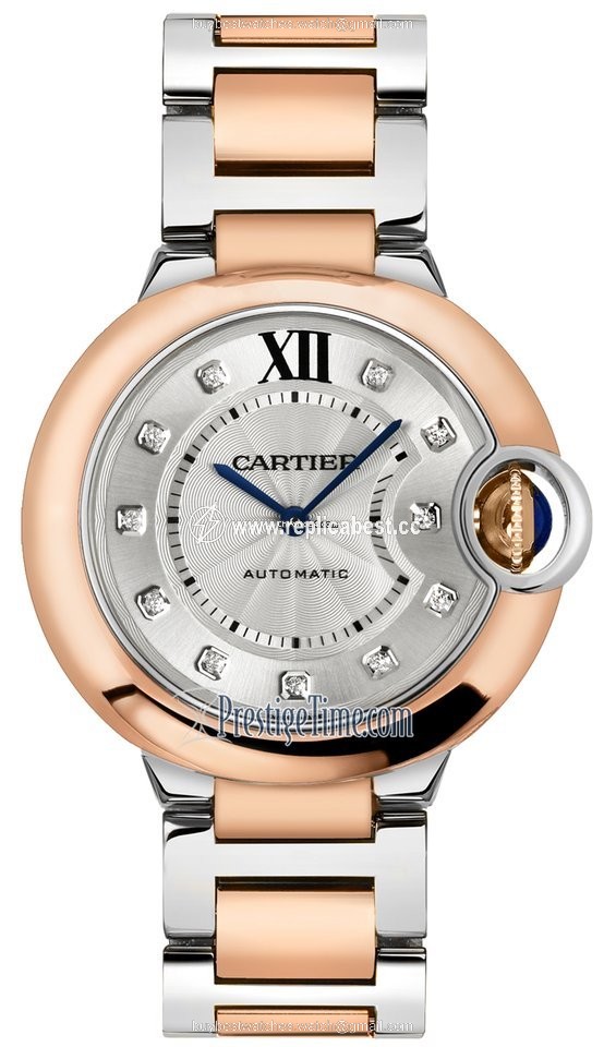 Cartier Ballon Bleu 36mm Womens watch Automatic Gold Steel w3bb0022