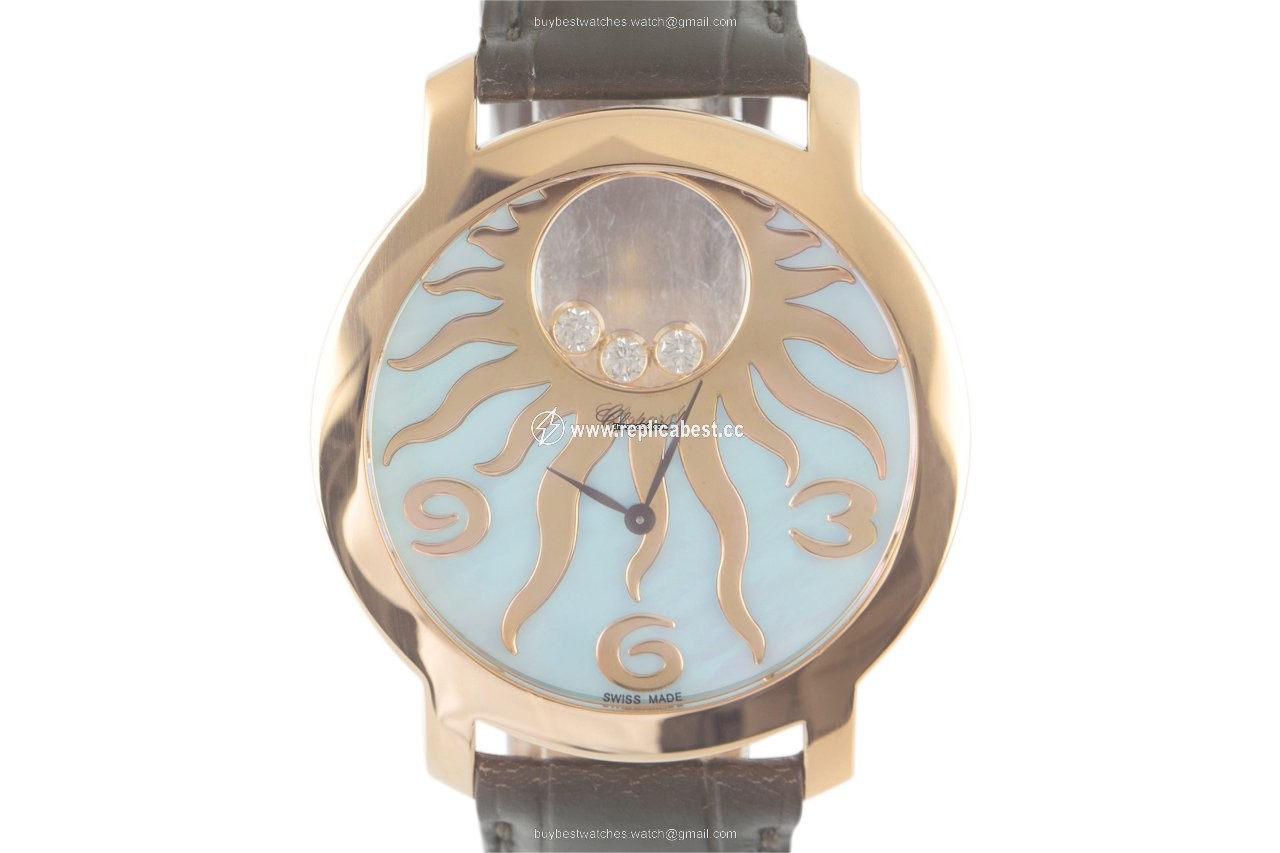 Chopard Happy Diamonds Womens watch Quartz Red gold 20 7469