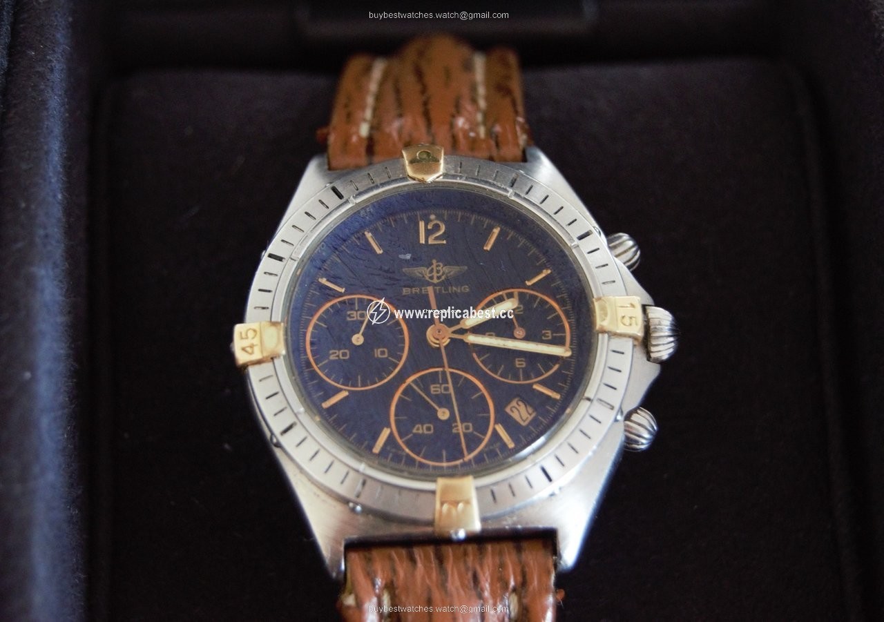 Breitling Chronomat Mens watch Unisex Quartz Gold Steel 80350