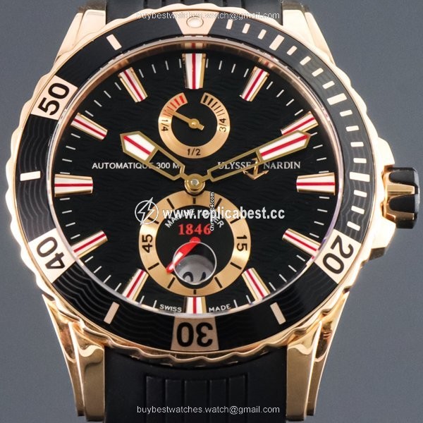 Ulysse Nardin Diver Chronometer Mens watch Unisex Automatic Rose gold 266-10-3 92
