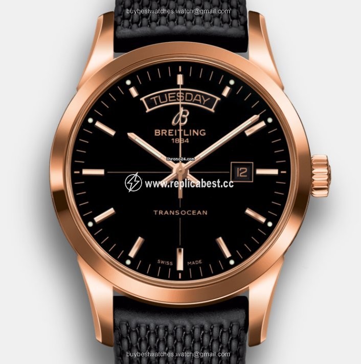 Breitling Transocean Day & Date Mens watch Unisex Automatic Rose gold R4531012 BB70