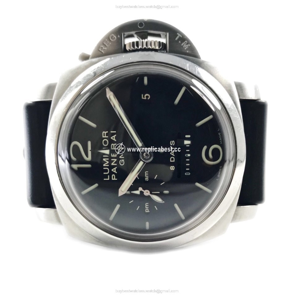 Panerai Luminor 1950 8 Days GMT Mens watch Unisex Manual winding Steel PAM 00233