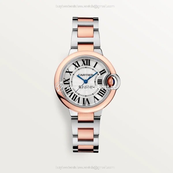 Cartier Ballon Bleu 33mm Womens watch Automatic Gold Steel W2BB0023