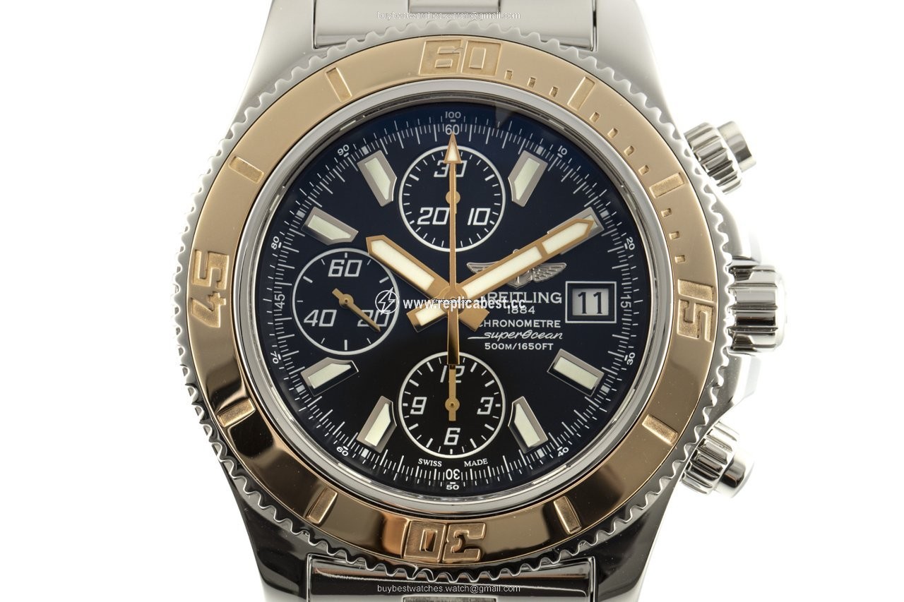 Breitling Superocean Chronograph II Mens watch Unisex Automatic Gold Steel C13341