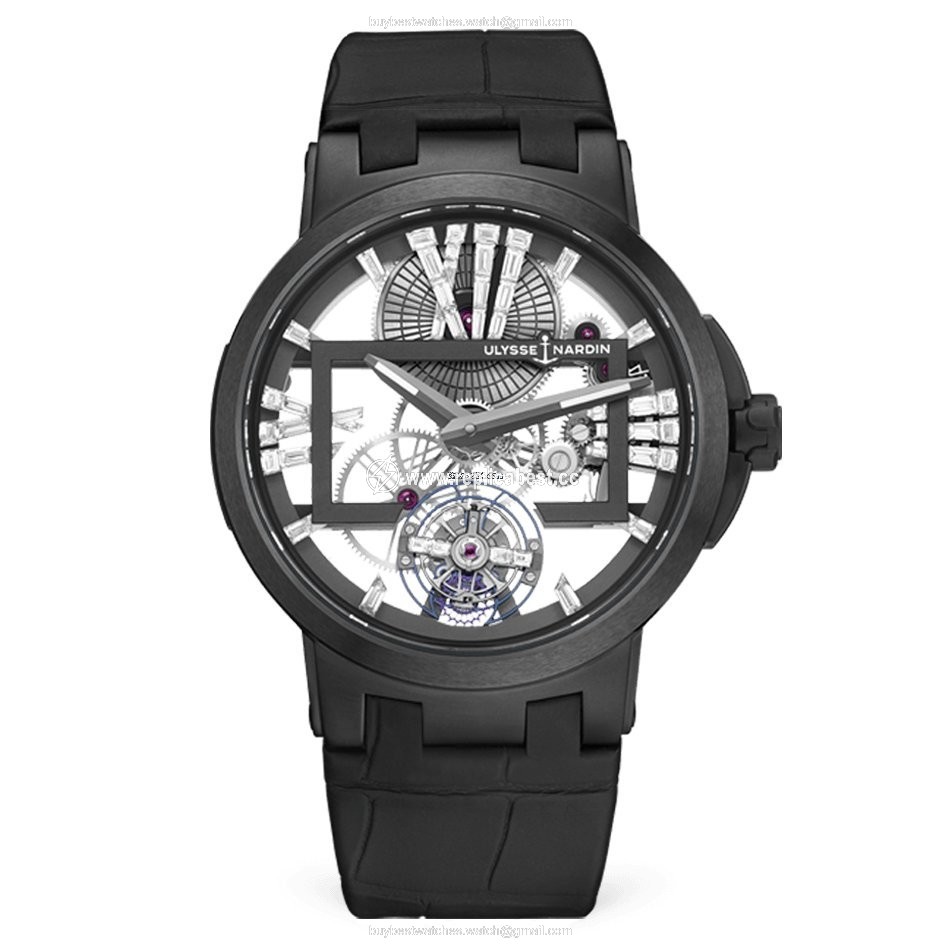 Ulysse Nardin Executive Skeleton Tourbillon Mens watch Unisex Manual winding Titanium 1713-139 MAGIC-BLACK