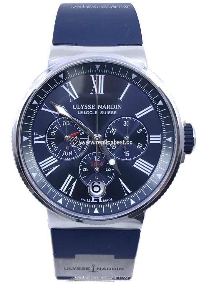 Ulysse Nardin Marine Chronograph Mens watch Unisex Automatic Steel 1533-150-3 43