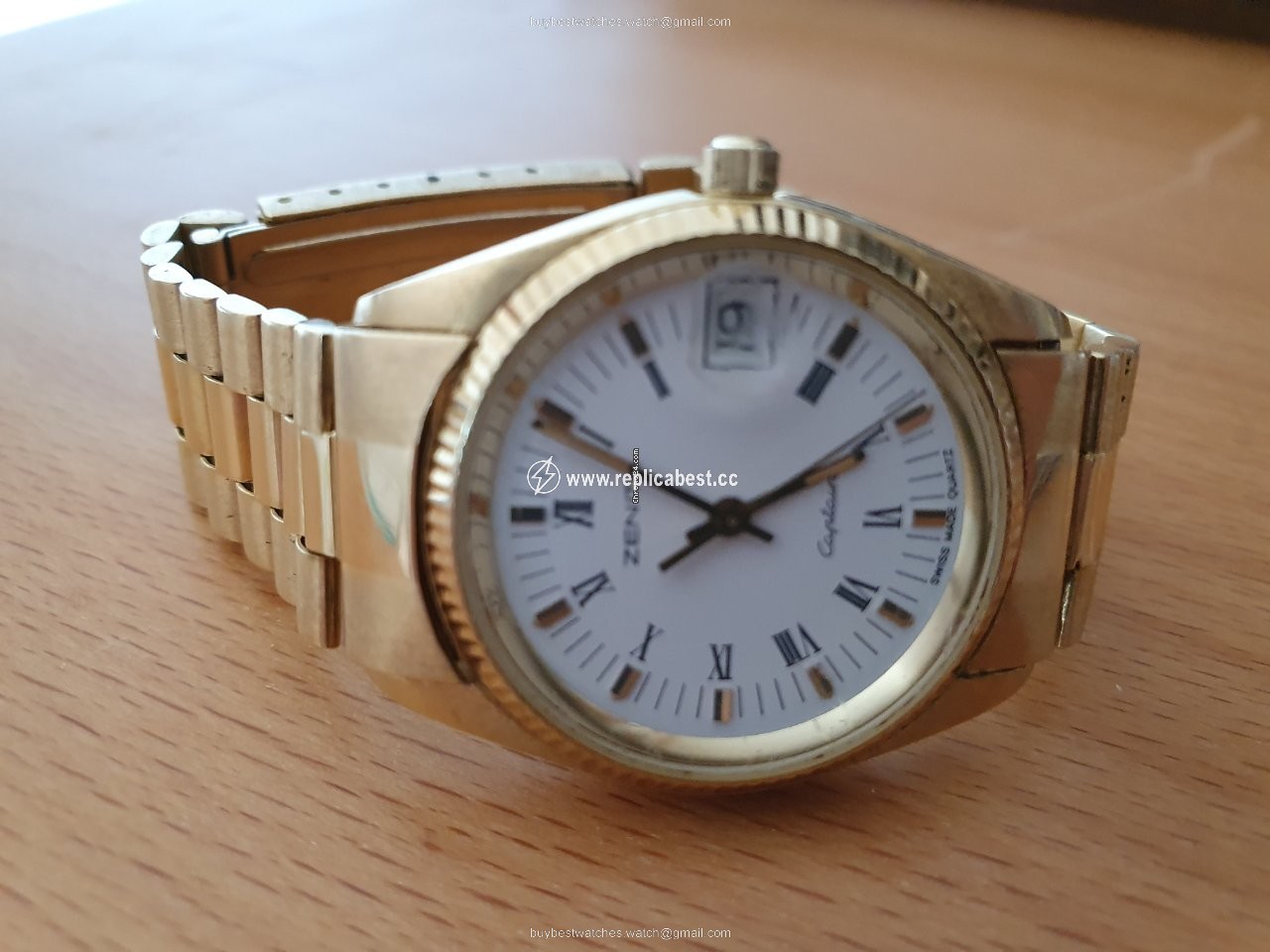 Zenith Captain Mens watch Unisex Quartz Yellow gold 116-2