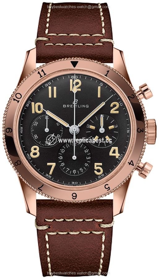 Breitling Aviator 8 Mens watch Unisex Manual winding Rose gold RB0920131B1X1
