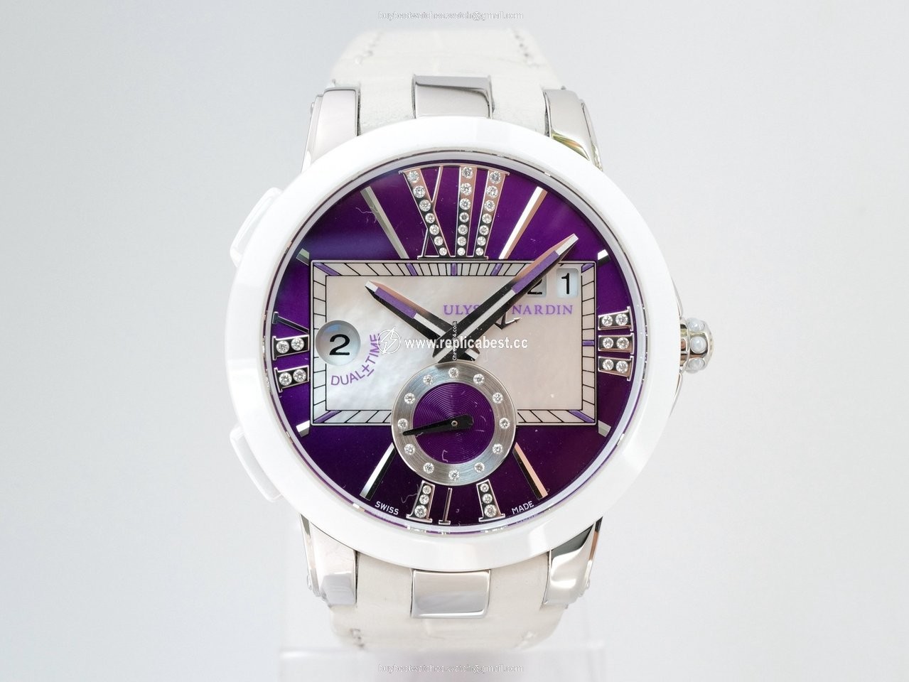 Ulysse Nardin Executive Dual Time Lady Womens watch Automatic Steel 243-10 30-07