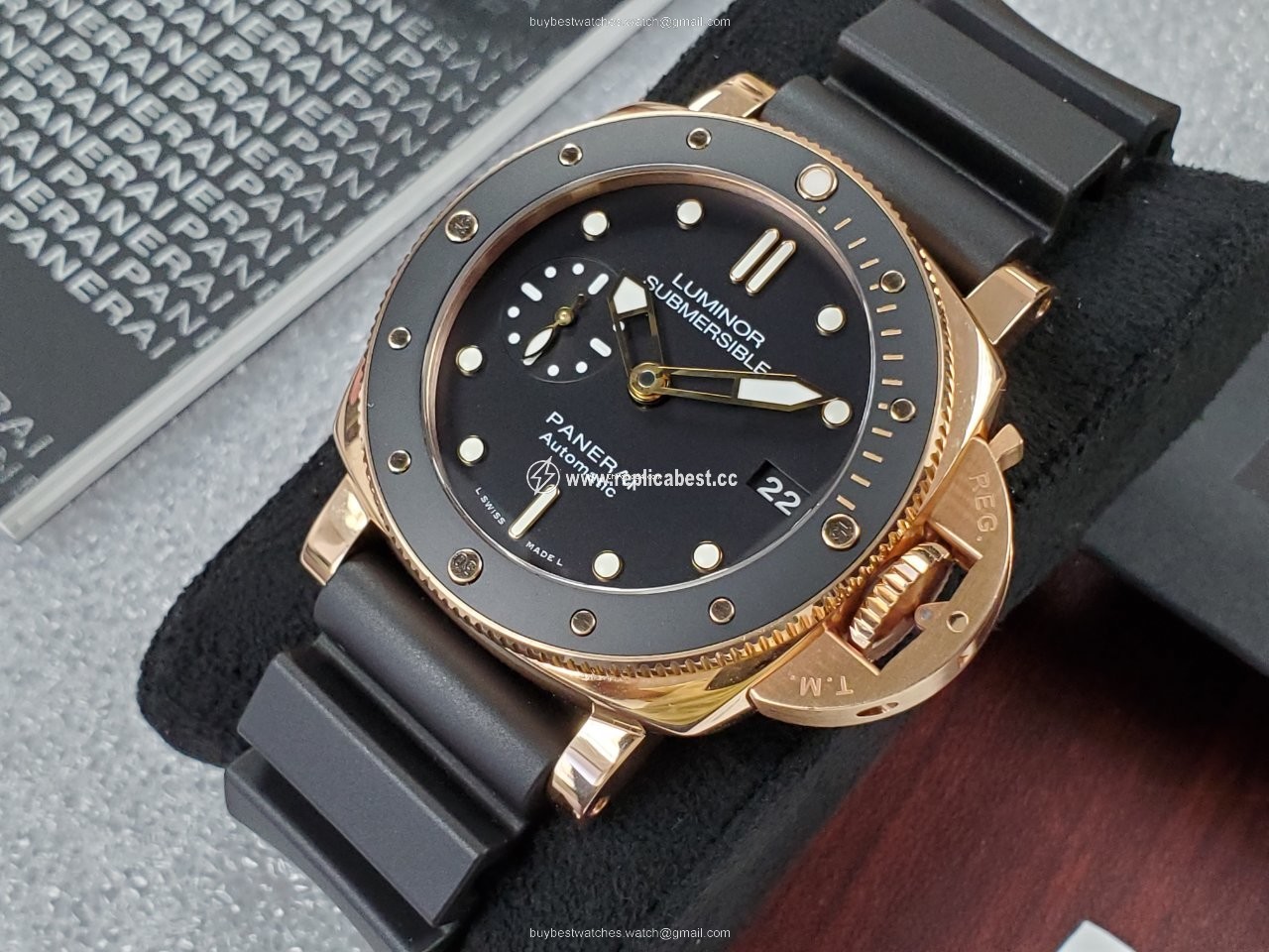 Panerai Luminor Submersible 1950 3 Days Automatic Mens watch Unisex Automatic Rose gold PAM 00684