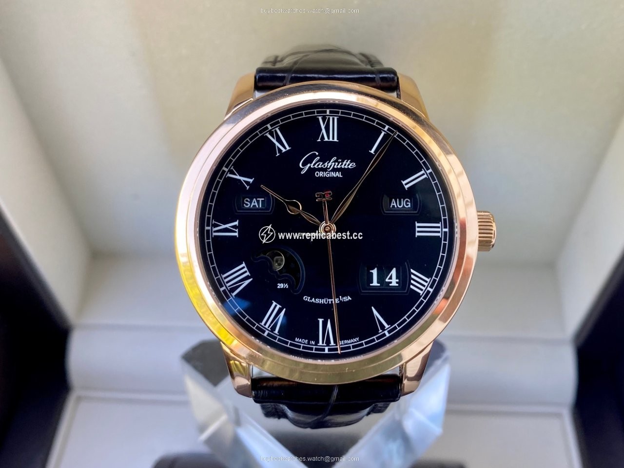 Glashutte Original Senator Perpetual Calendar Mens watch Unisex Automatic Rose gold 100-02-25-05-05