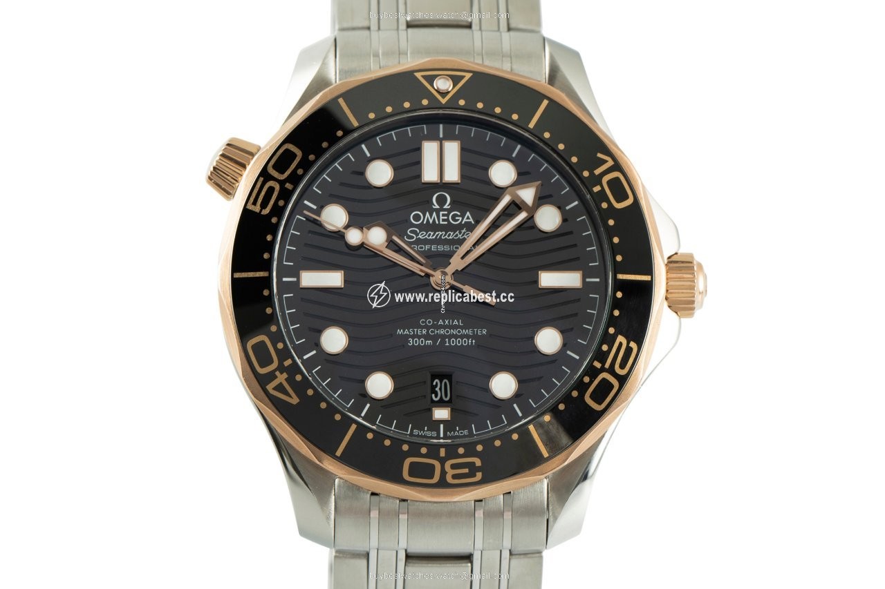 Omega Seamaster Diver 300 M Mens watch Unisex Automatic Gold Steel 210.22.42.20.01.002