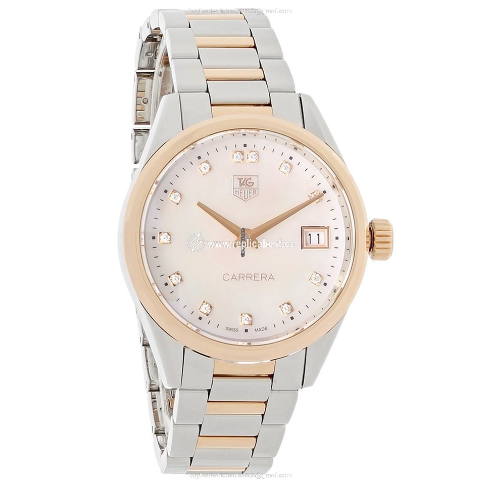 TAG Heuer Carrera Lady Womens watch Quartz Gold Steel WAR1352.BD0774
