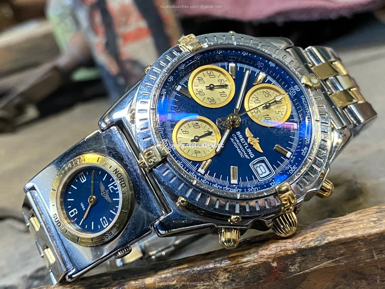 Breitling Blackbird Mens watch Unisex Automatic Gold Steel B13350