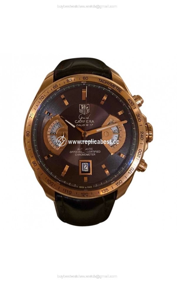 TAG Heuer Grand Carrera Mens watch Unisex Automatic Rose gold CAV514C.FC8171