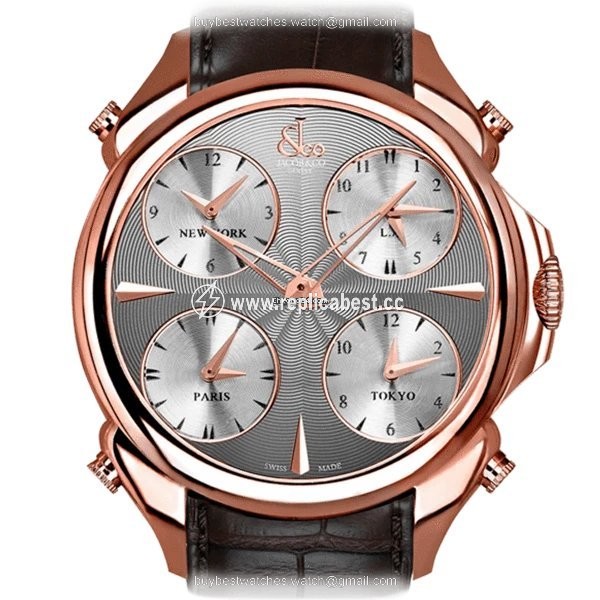 Jacob & Co. Five Time Zone Mens watch Unisex Quartz Rose gold PZ500.40.NS.BN.A