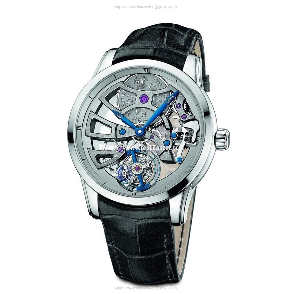 Ulysse Nardin Classic Skeleton Tourbillon Mens watch Unisex Manual winding White gold 1700-129