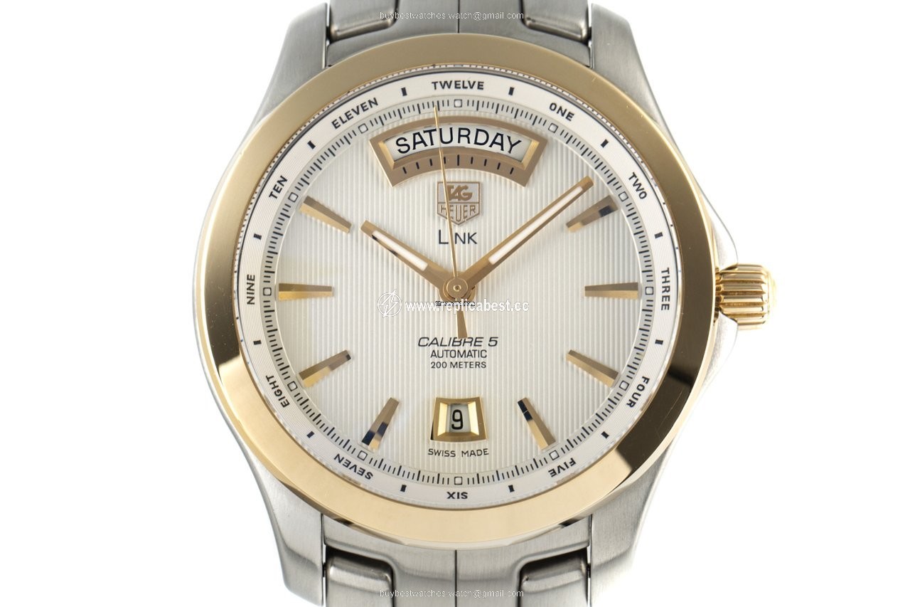TAG Heuer Link Calibre 5 Mens watch Unisex Automatic Gold Steel WJF2050