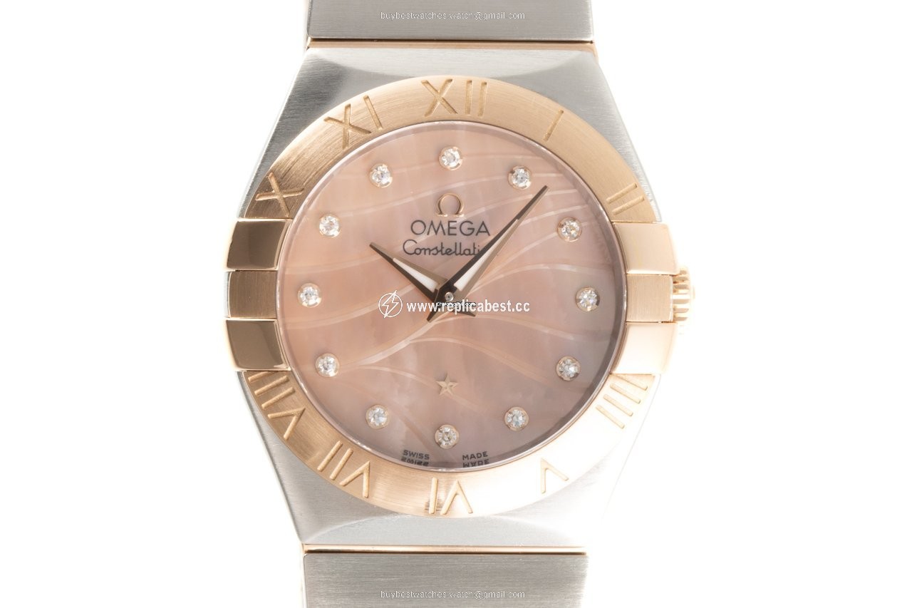 Omega Constellation Quartz Womens watch Quartz Gold Steel 123.20.27.60.57.002