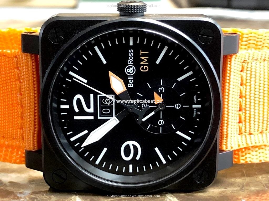 Bell & Ross BR 03-51 GMT Mens watch Unisex Automatic Steel BR0351-GMT-CA