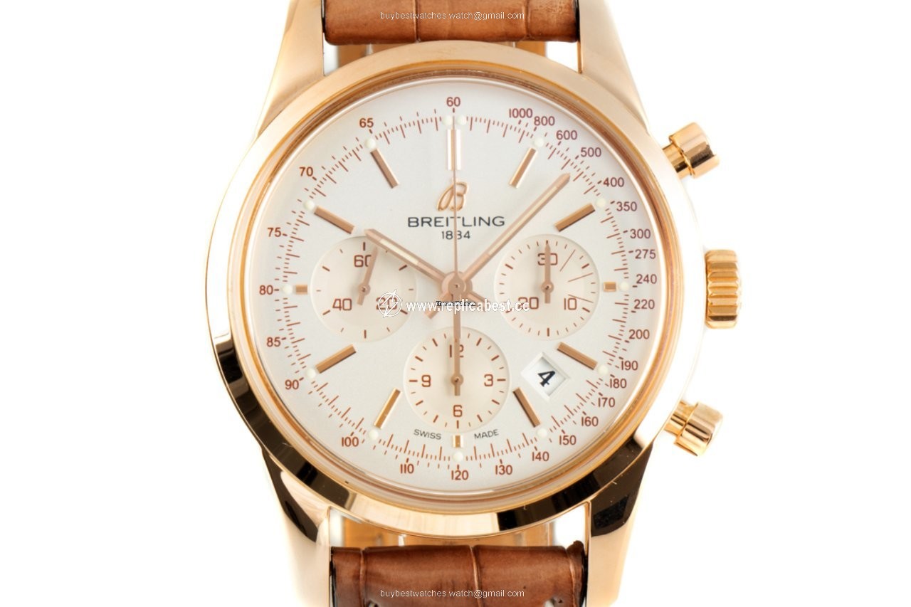 Breitling Transocean Chronograph Mens watch Unisex Automatic Red gold RB0152