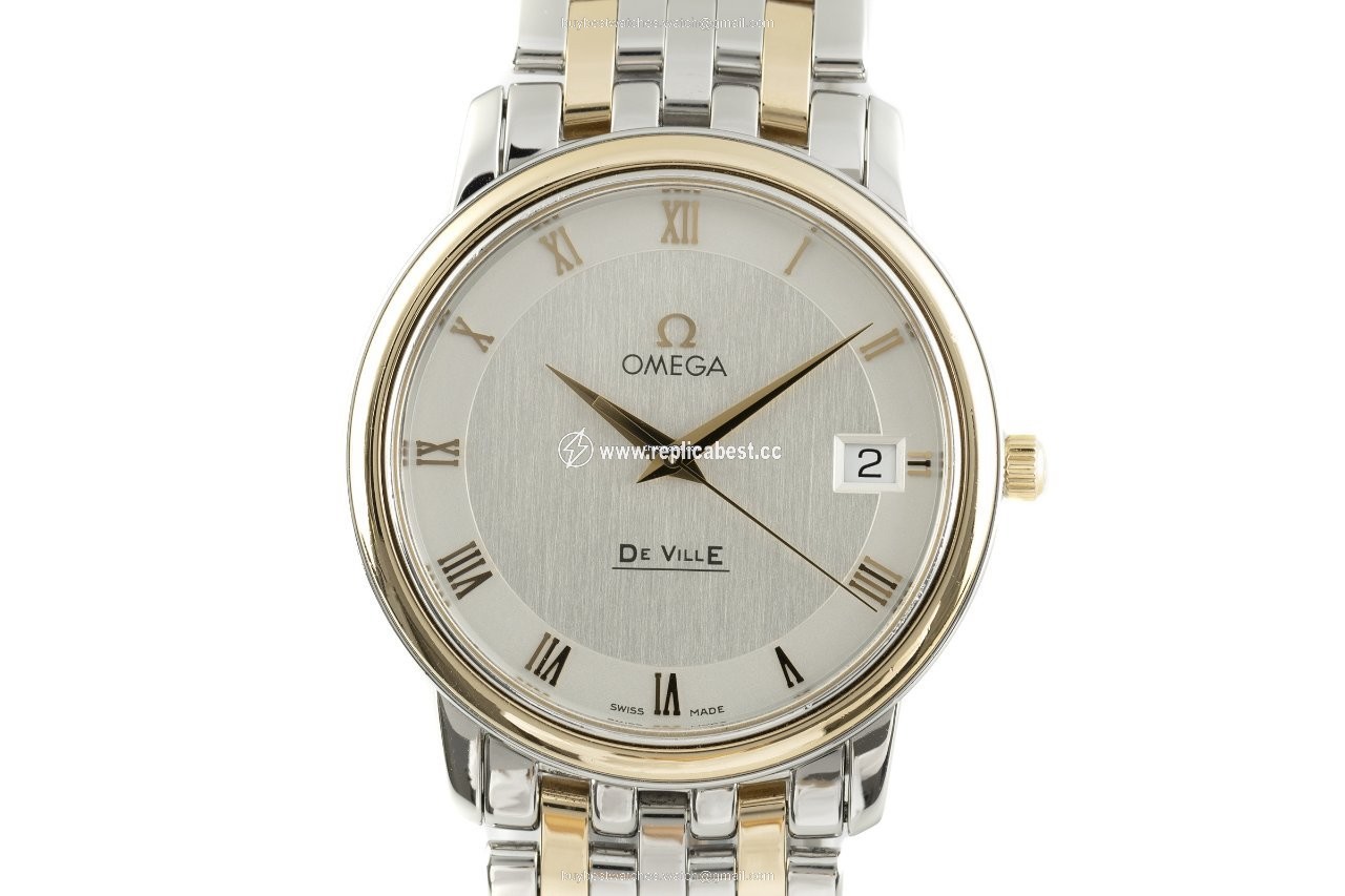 Omega De Ville Prestige Mens watch Unisex Quartz Gold Steel 4310.32.00