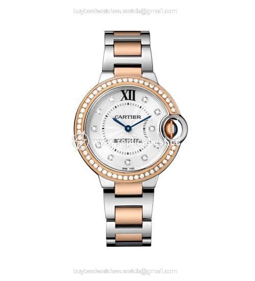 Cartier Ballon Bleu 33mm Womens watch Automatic Gold Steel WE902077