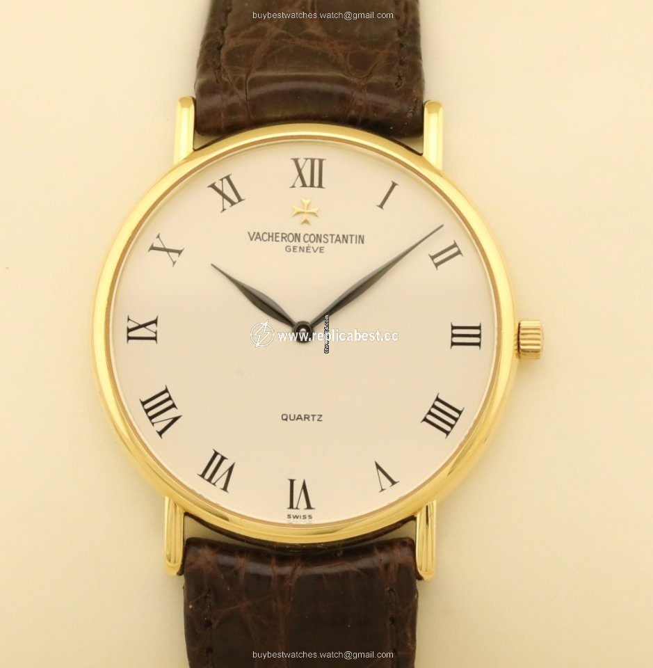 Vacheron Constantin Patrimony Mens watch Unisex Quartz Yellow gold 74002