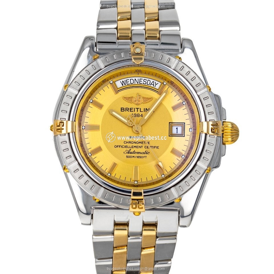 Breitling Headwind Mens watch Unisex Automatic Gold Steel B45355