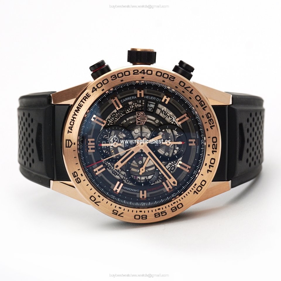 TAG Heuer Carrera Calibre HEUER 01 Mens watch Unisex Automatic Rose gold CAR2A5B.FT6044