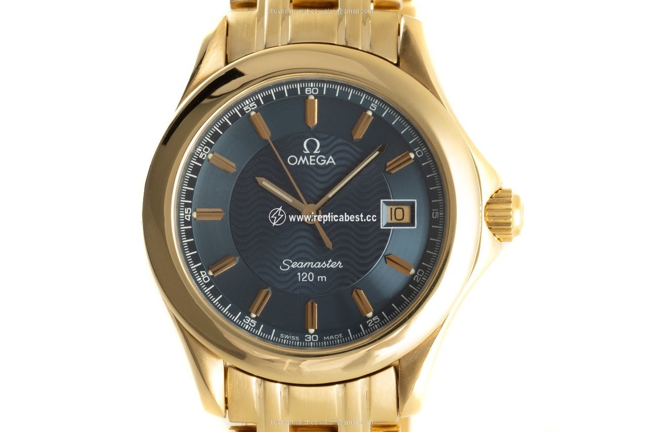 Omega Seamaster Mens watch Unisex Quartz Yellow gold 196.1501