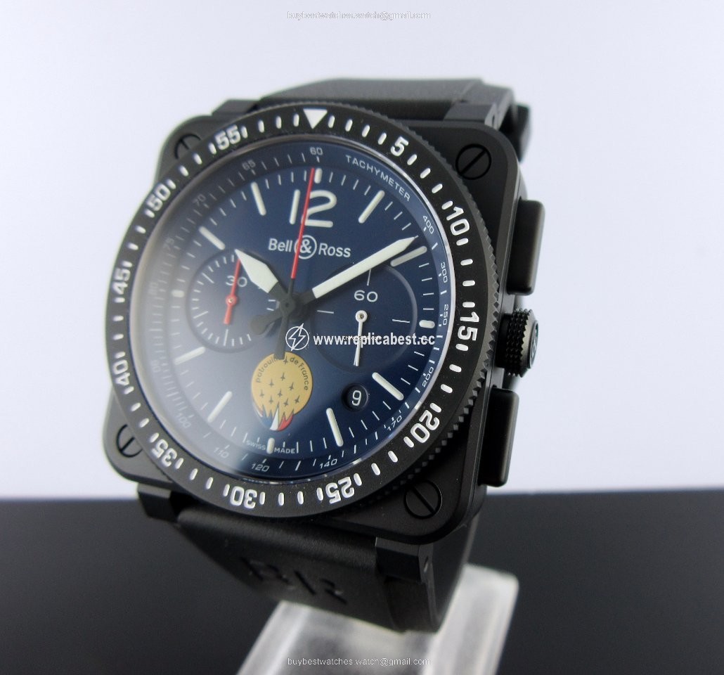 Bell & Ross BR 03-94 Chronographe Mens watch Unisex Automatic Ceramic BR0394-PAF1-CE SRB