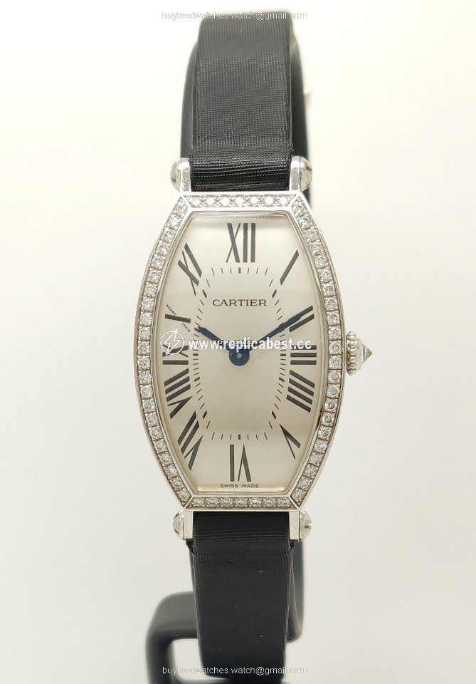Cartier Tonneau Womens watch Manual winding White gold 2711
