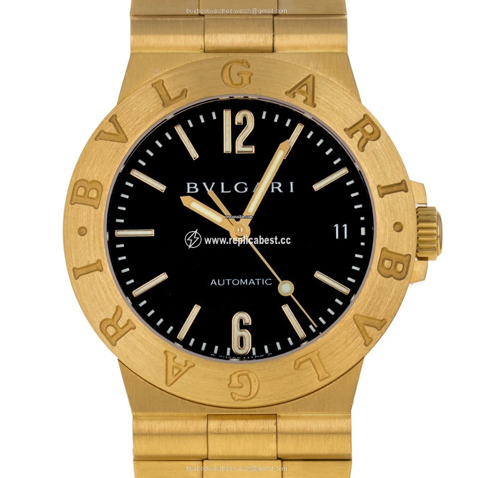 Bulgari Diagono Mens watch Unisex Automatic Yellow gold LCV 35 G