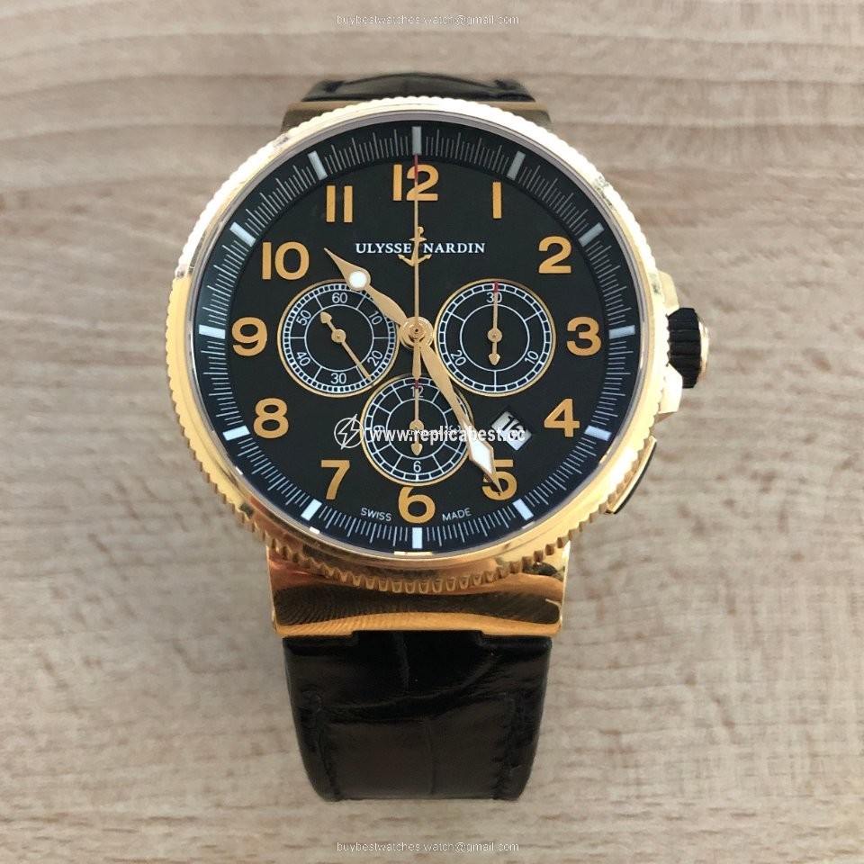 Ulysse Nardin Marine Chronograph Mens watch Unisex Automatic Rose gold 1506-150 62