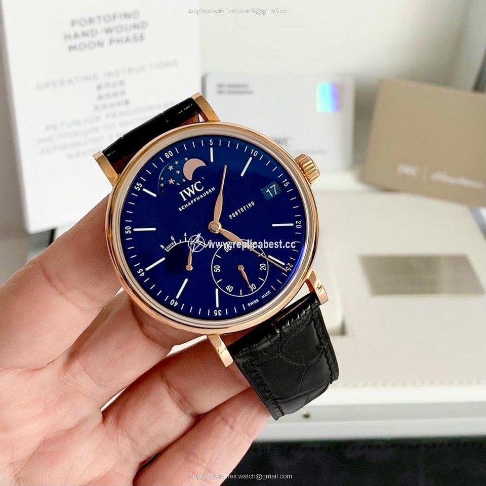 IWC Portofino Hand-Wound Mens watch Unisex Manual winding Red gold IW516407