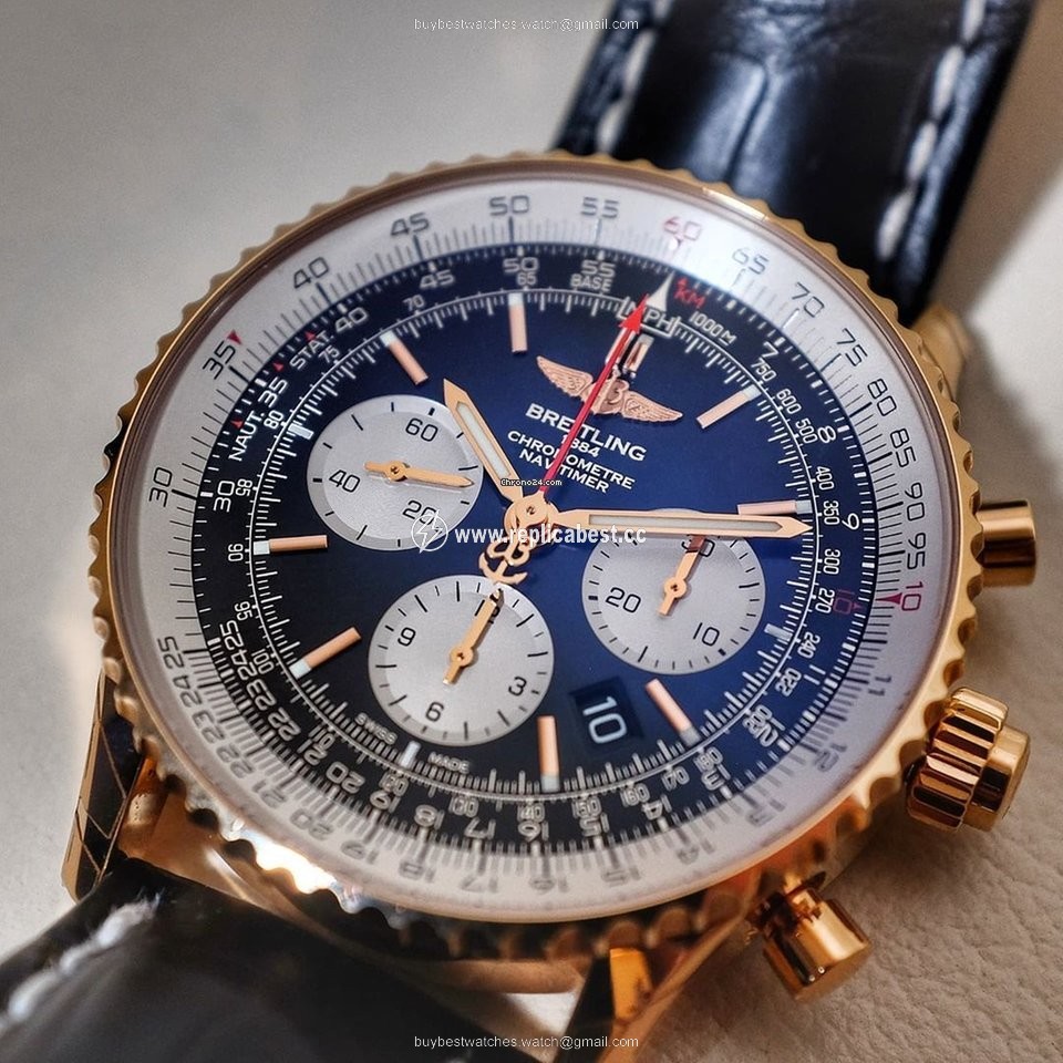 Breitling Navitimer Rattrapante Mens watch Unisex Automatic Rose gold RB031121 BG11 760P R20BA.1