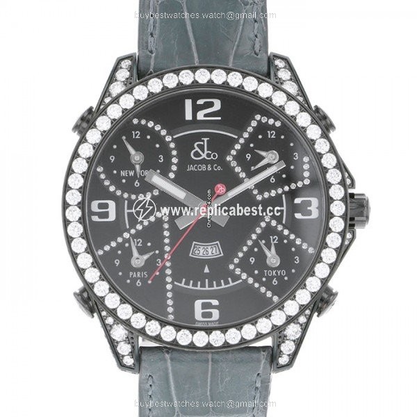 Jacob & Co. Five Time Zone Quartz Steel JC-2BCDADC