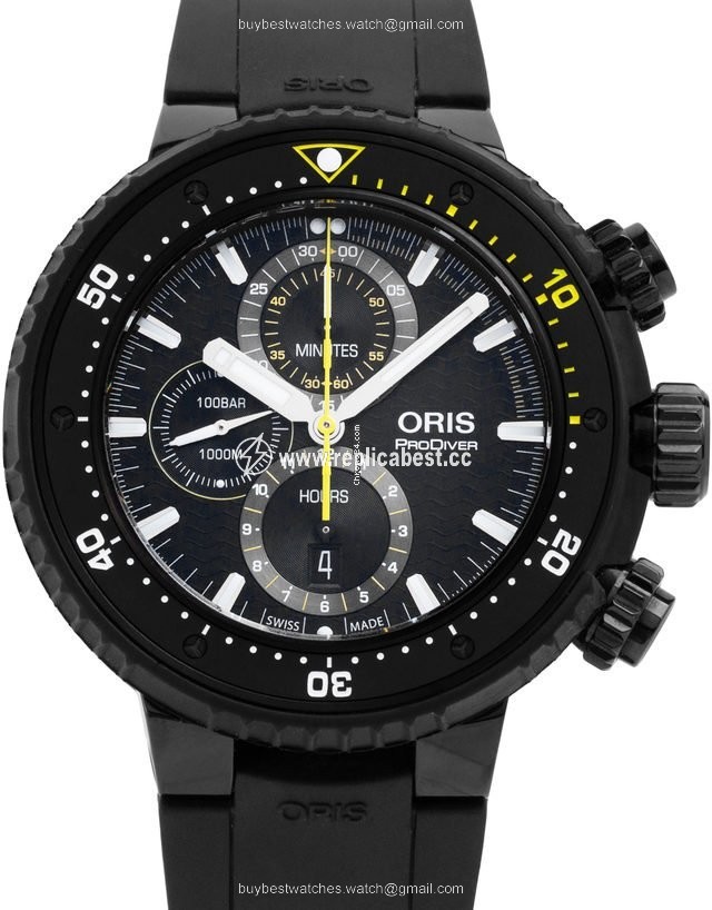 Oris ProDiver Chronograph Mens watch Unisex Automatic Titanium 01 774 7727 7784-SET