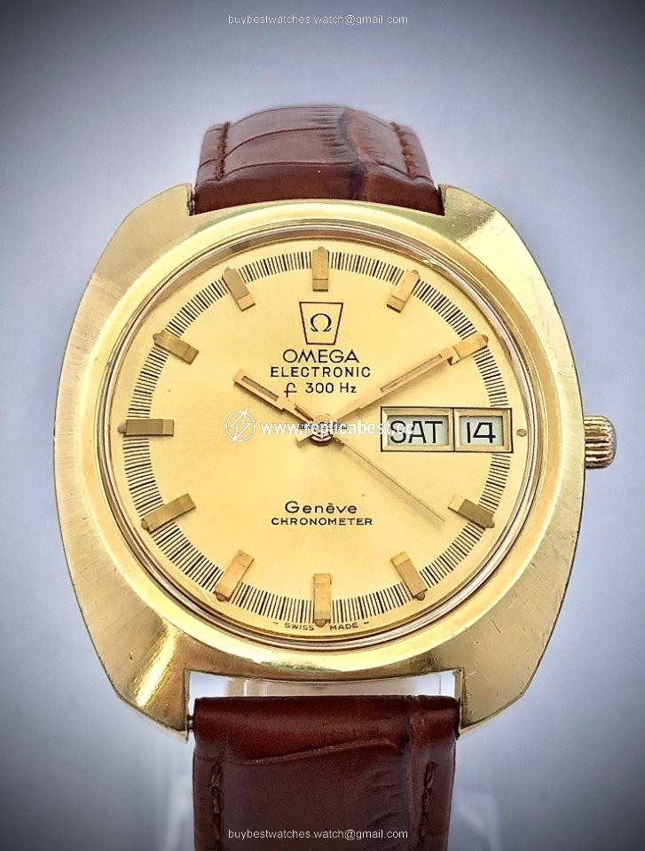 Omega Mens watch Unisex Quartz Gold Steel 198.030