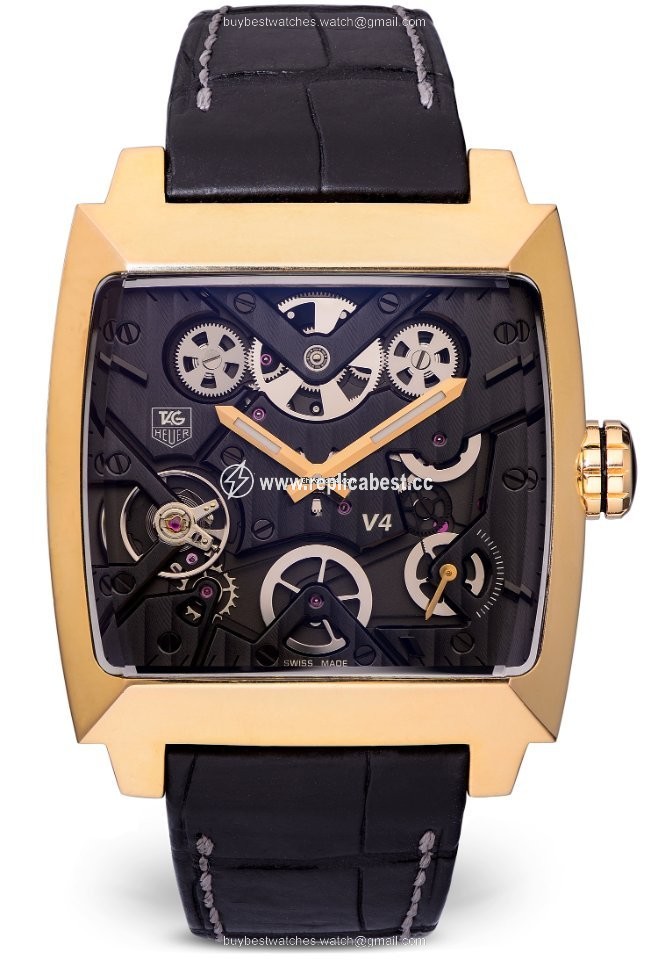 TAG Heuer Monaco V4 Mens watch Unisex Automatic Rose gold WAW2040.FC6288