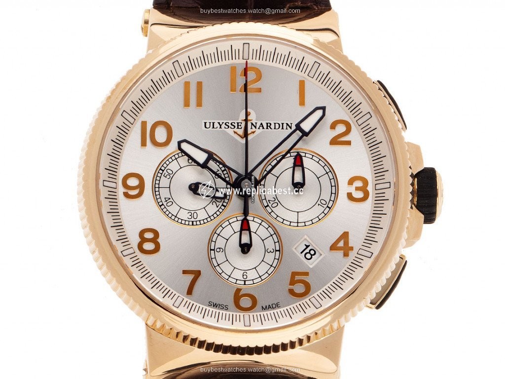 Ulysse Nardin Marine Chronograph Mens watch Unisex Automatic Rose gold 1506-150