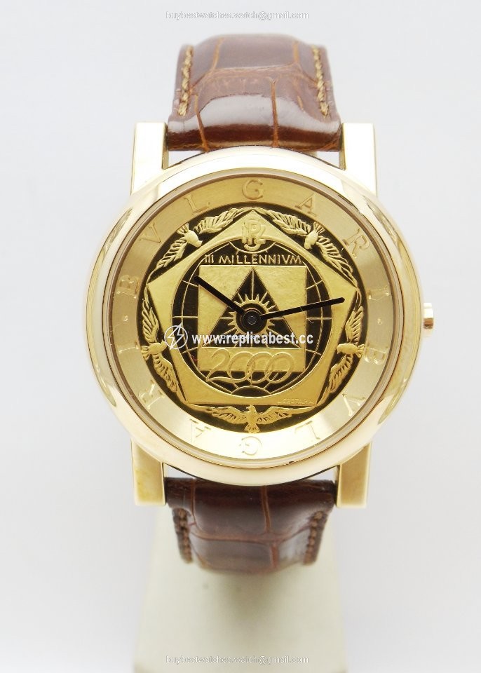 Bulgari Mens watch Unisex Automatic Yellow gold AT35GL