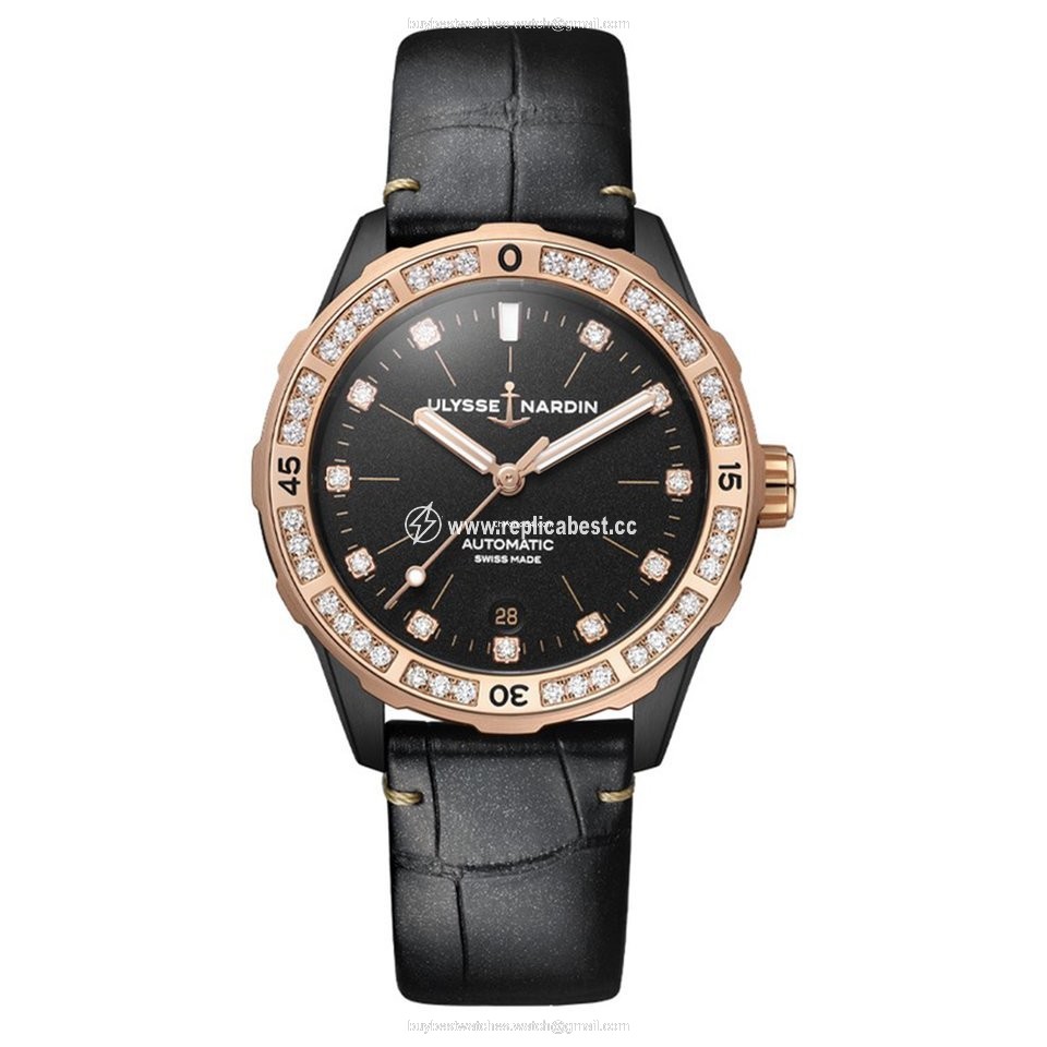 Ulysse Nardin Lady Diver Womens watch Automatic Rose gold 8165-182B BLACK