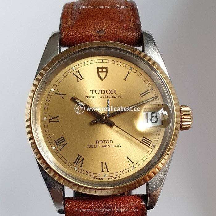 Tudor Prince Oysterdate Mens watch Unisex Automatic Gold Steel 75403