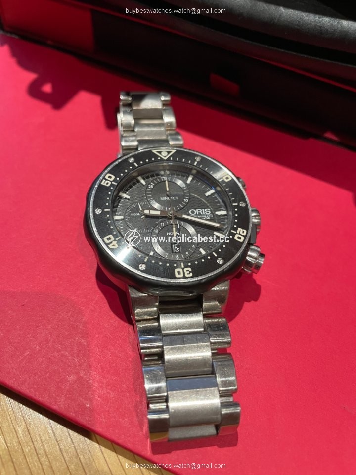 Oris ProDiver Chronograph Mens watch Unisex Automatic Titanium 01 674 7630 7154-Set