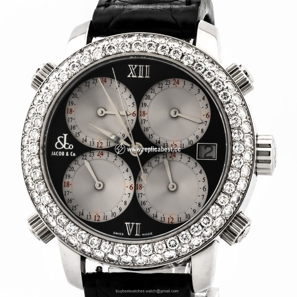 Jacob & Co. Five Time Zone Mens watch Unisex Automatic Steel H 24