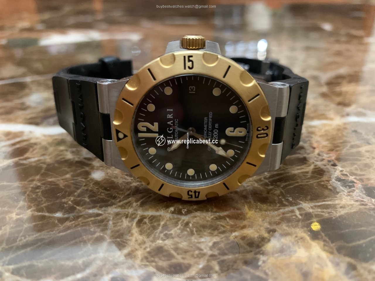 Bulgari Diagono Mens watch Unisex Automatic Gold Steel SD38SG