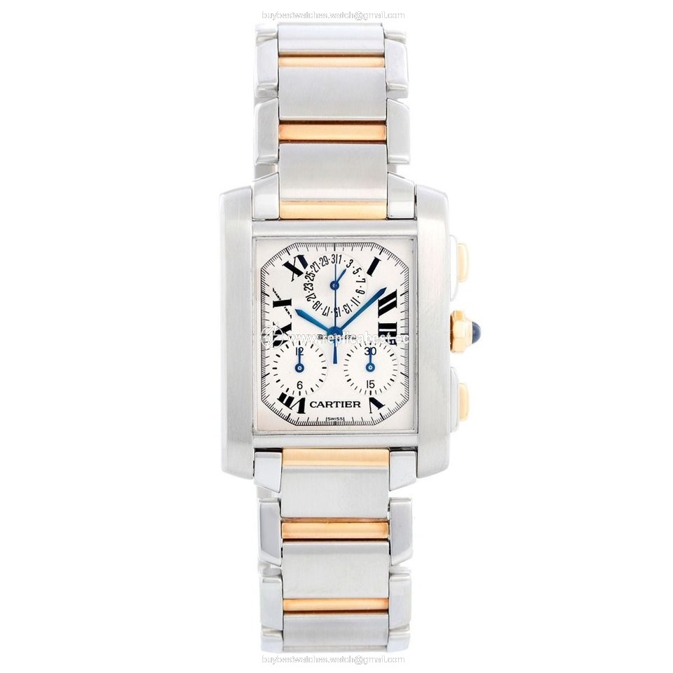 Cartier Tank Francaise Mens watch Unisex Quartz Gold Steel CRW51004Q4